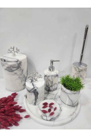 Lilac Marble Bathroom Set 7 Pcs LEYLAKSET 7 - SARITAŞ
