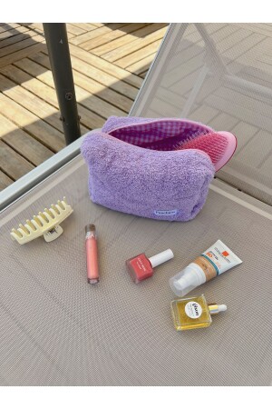 Lilac Towel Makeup Bag - Punchiess
