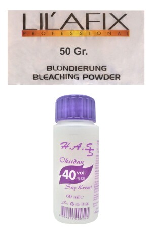 Lilafix Toz Saç Açıcı Oryal 50 Gr. H.a.ss Oksidan 40 Volüm 60 Ml. (1 AD.) - H.A.Ss