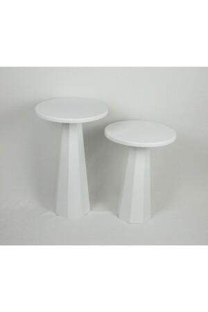 Lilium Mushroom Coffee Table White Set of 2 (47-57 Cm) kupp-0022 - kuppdesign