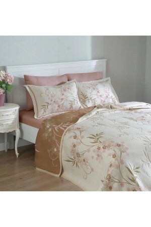 Lilyum Pink Double Bedspread - Antik