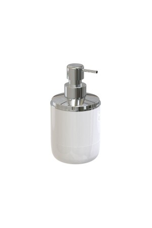Lima Xl Liquid Soap Dispenser Chrome Decorated -white M-SA06-01-P - Prima Nova