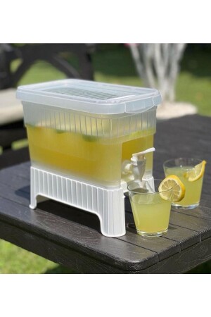 Limonaden-, Detox-Wasserspender und Sorbetspender mit Ständer und Wasserhahn – 4 Liter dtksbl1 - mengü