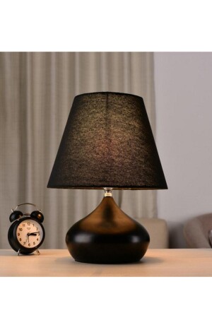 Lina Black Hat Table Lamp Single Metal Lampshade EV-323 - EvLight