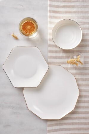 Linda 18 Piece Porcelain Dinner Set for 6 People 153. 03. 06. 7561 - Karaca