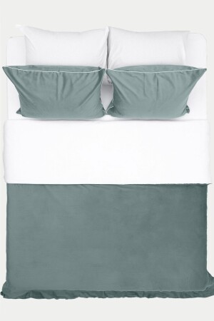 Linda Green Velvet Doppelbettbezug-Set 200 x 220 mit 4 Kissen 5009 KH-5011 - Koza Home