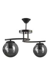 Linda Modern Living Room - Kitchen - Bedroom Closed Globe Glass Double Chandelier LNDA2Lİ - Modavize