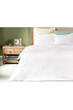 Linda Single Washable Seersucker Duvet Cover Set 1KNTCC0663-8682116719773 - Madame Coco