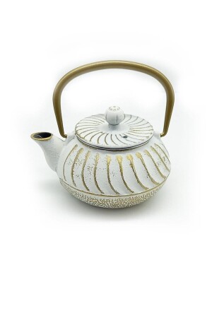 Linden - Hyacinth Cast Iron Teapot 750 ml White 3456 - Taşev