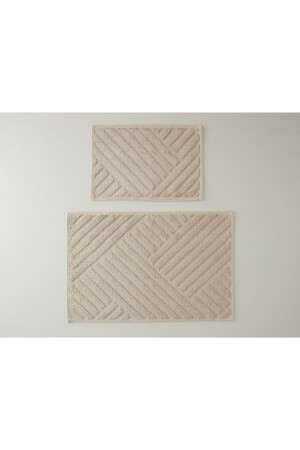 Linea Cotton Loop Bath Mat Set 60x90-40x60 Cm Beige - English Home