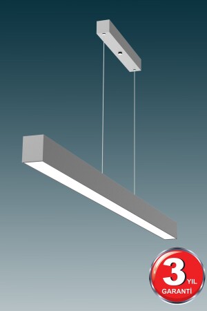 Linear 120cm (Grey Case, Daylight) LED Pendant Lamp Modern LED Chandelier, Living Room, Kitchen, Table Top Chandelier Linear-120 Gray 4000K - Hegza Lighting