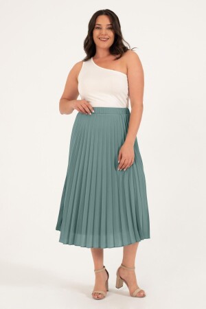 Lined Pleated Midi Skirt - Myline