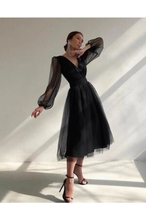 Lined Tulle Dress 9055 - Sarebutik