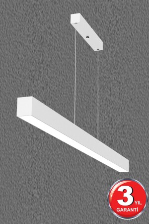 Lineer 120cm ( Beyaz Kasa, Gün Işığı ) Ledli Sarkıt Modern Led Avize, Salon, Mutfak, Masa Üstü Avize Lineer-120 Beyaz 4000K - Hegza Lighting