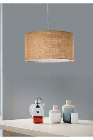 Linen Chandelier Diameter 30 Cm Fabric Single Retro Pendant Lamp 6138 - Modamonline