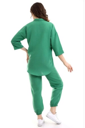 Linen Suit with Elastic Waist - Vovstyle