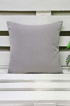 Linen Throw Pillow Cover Light Gray 50x50 Cm - Melodie