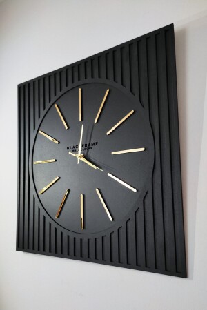 - Lines Effects Series Special Design Wall Clock - Black & Gold - 50x50cm 012021LEM - Blackframe