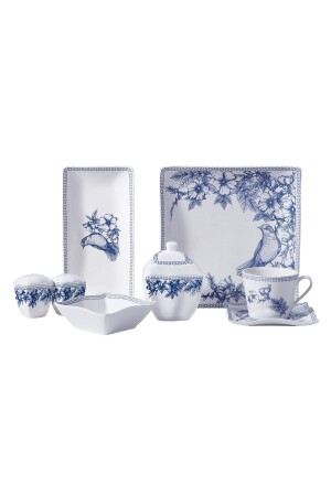 Link Collection 28 Piece Square Breakfast Set A8570 HPV-28162 - KORKMAZ
