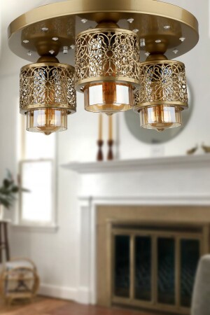 Linosa 3. Antique Chandelier with LED Remote Control BEG1207BEG03 - Begüsa
