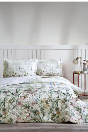 Linum Beige Double Quilted Four Season Duvet Cover Set 8697353585159 - Özdilek