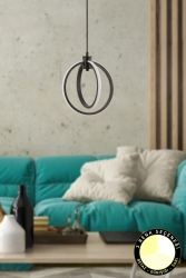 Linux Sarkıt 34 Watt Sarkıt 3 Renkli Ledli Modern Mutfak Banyo Led Salon Sarkıt Avize 3761-01-BL - Apliqa