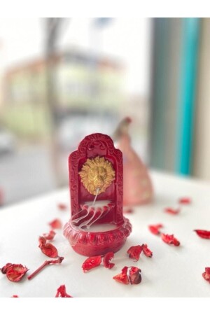 Lion Figurine Model Backflow Waterfall Incense Burner 3 Cones Gift - İncitasarim