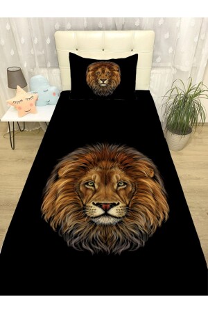 Lion Patterned Bedspread and Pillow evortu1381 - Evpanya