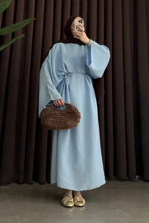 Liora Kapsül Tensel Elbise Ice Blue - Nuuwears