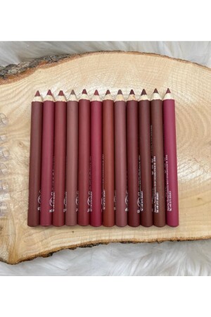 Lip Pencil Matte Color Lipstick Jumbo Thick Pencil Lipstick Waterproof Set of 12 Jumbo - E Esthe Lume