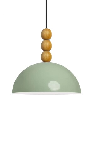 Lipeo Mint Wooden Beaded Chandelier Single Pendant Lamp Living Room Kitchen Hairdresser Lamp Decorative Lighting - Bamyum