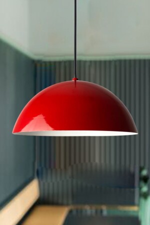 Lipeo Roter Kronleuchter, einzelne Hängelampe, Wohnzimmer, Küche, Friseur, Café, Lampe, dekorative Beleuchtung, Patisserie - Bamyum