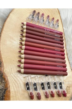 Lippenstift-Dick-Set 12-teilig Jumbo mit Spitzer - Kozmokalite