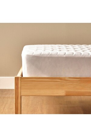 Liquid Proof Microfiber Quilted Fitted Bed Mattress Mattress White (160x200 cm) - Bella Maison