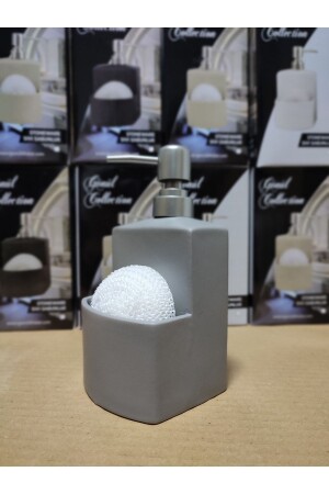 Liquid Soap Dispenser with Sponge, Detergent Dispenser G2650-3 - GÖNÜL