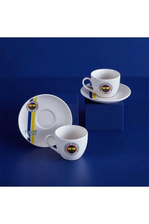 Lisanslı 2'li Porselen Çay Fincan Takımı DLK-0058 - Fenerbahçe
