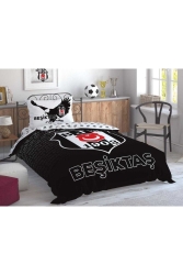 Lisanslı Beşiktaş Marşlı Logo Tek Kişilik Nevresim Takımı Emh D28682475011242 - Taç