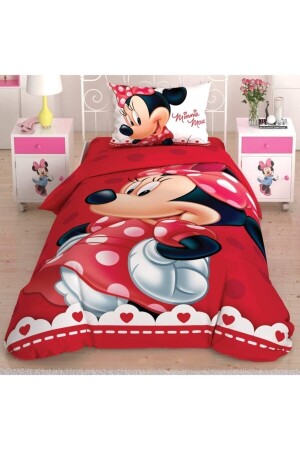 Lisanslı Minnie Lovely Glitter Tek Kişilik Nevresim Takımı dsnmnnlvlgt - Taç