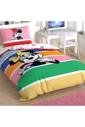 Lisanslı Nevresim Takımı Minnie Mouse Rainbow Tek Kişilik 3607-233 - Taç