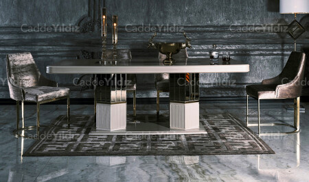 Lisbon Luxury Dining Table Set - Cadde Yıldız