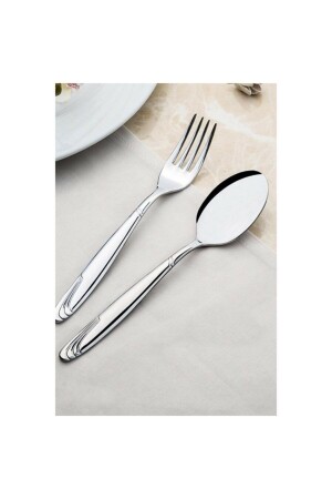 Lisbon Plain 30 Piece Fork Spoon Set with Cardboard Box 18 10 304 Without Knife 2015ST6042552 - Nehir