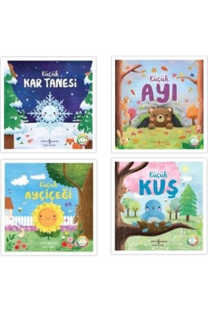 Little Bird - Little Sunflower - Little Bear - Little Snowflake - Unique Stories of Nature 4 Book Set - Türkiye İş Bankası Kültür Yayınları