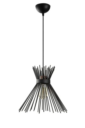 Little Hedgehog Retro Rustic Modern Metal Living Room - Kitchen - Cafe Black Single Pendant Lamp Chandelier 070220211 - Modavize