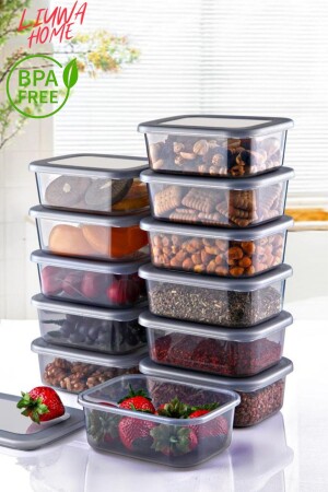 Lıukıtchen 12-pack Leakproof Storage Container, snack holder, transparent bowl with lid 254123654 - LIUWA
