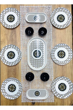 Liva 13 Piece Breakfast Set for 6 People Liva6-13 - VENÜS HOME DECORATION