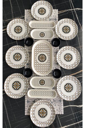Liva Model 17 Piece Breakfast Set for 8 People liva8-17 - VENÜS HOME DECORATION
