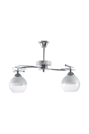 Living Room - Kitchen - Bedroom Modern Chrome Glass Double Chandelier Karel2li - Modavize