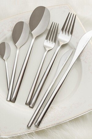 Liza 84 Piece Fork Spoon Knife Set for 12 Persons Elegance Boxed 8697918749491 - Karaca