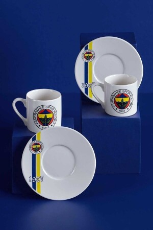 Lizenziertes Set mit 2 Porzellantassen DLK-0050 - Fenerbahçe