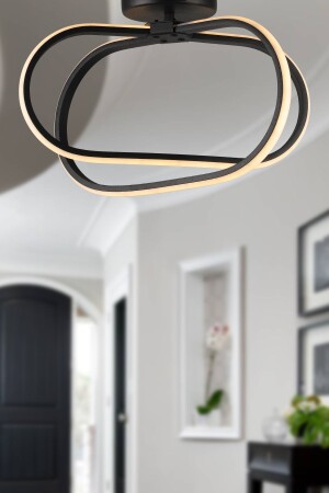 Loca 3 Color LED Ceiling Mount Chandelier Black BEG0080BEG02 - Begüsa